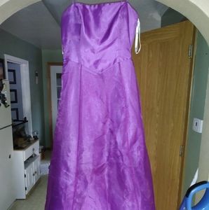 Bridesmaid or formal long plum purple gown